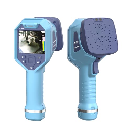 FOTRIC TD2e Acoustic Imaging Camera 64 MEMS Digital Microphones Acoustic Imager for Compressed Air Leaks Vacuum Leaks Vibration Problems Detection 2k~100kHz Frequency Range 3.5 Touch Screen 5MP