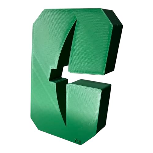 CLTFanCreations Officially Licensed UNC Charlotte All-in-C 3D Printed Decorative Figure - Great for Home Office, Desk, Shelf - Made from Quality Material - Green College Sports Decor