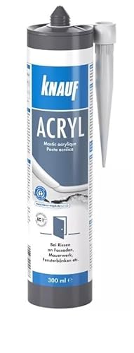 Knauf Maler-Acryl zum Abdichten von Dehnungs- und Anschluss-Fugen – umweltfreundliche Fugen-Masse zum Verfugen von Fenstern, Türen, Mauer-Werk, Putz, Beton, Rollladen-Kästen uvm., 300-ml, Grau Knauf Maler-Acryl zum Abdichten von Dehnungs- und Anschluss-Fugen – umweltfreundliche Fugen-Masse zum Verfugen von Fenstern, Türen, Mauer-Werk, Putz, Beton, Rollladen-Kästen uvm., 300-ml, Grau
