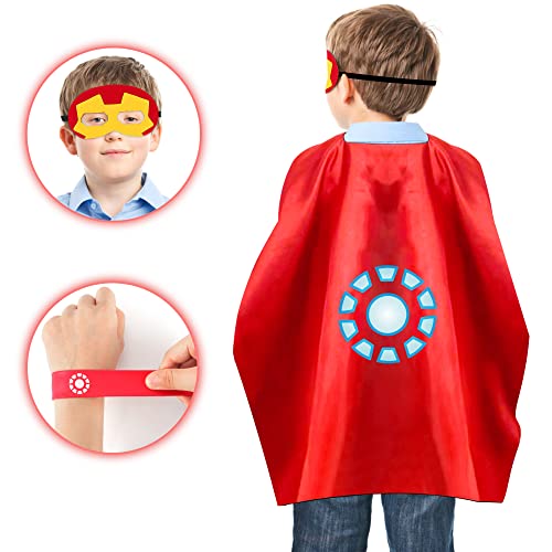 Spider Capes With Mask And Wristbands For 3-10 Year Old Boy Kids Costumes Gifts Halloween Christmas Birthday Gifts, Kids Realistically Reproducing Movie Scenes (New 5Sets) #TOP3