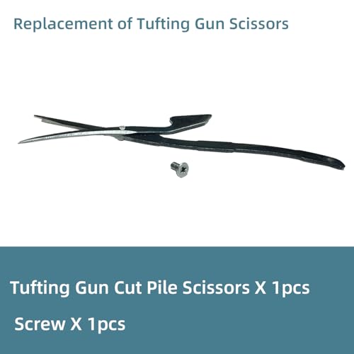 Image of Transparia Tufting Gun Scissors Replacement, Cut Pile Needle Kit Including The Corresponding Screws for Tufting Gun Cut Pile Scissors, Replaceable Head of Carpet Tufting Gun, Tufting Gun Accessories