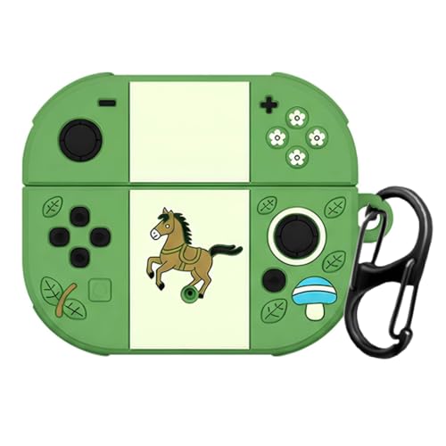 Image of Anvique Silicone Case Cover for Oneplus Nord Buds 4 Pro, Scratch Resistance, Shock Absorption, with Premium Carabiner (Horse Green S)