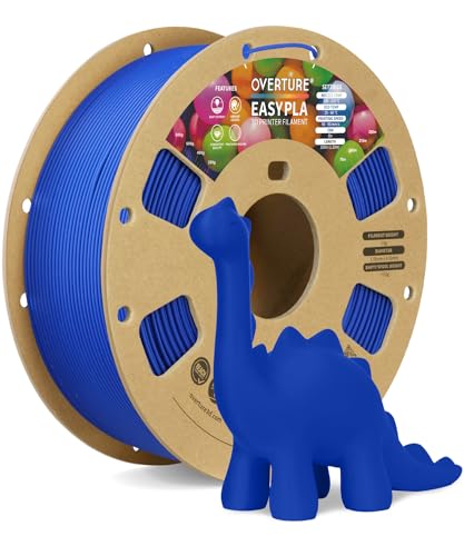 OVERTURE Easy PLA 1.75mm 3D Printer Filament, Easy to Print, 1 kg Cardboard Spool (2.2lbs), Dimension Accuracy +/- 0.03mm, Fit Most FDM (Easy Cobalt Blue)