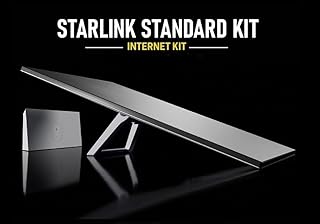 SpaceX Starlink Gen 3 Standard Kit: High-Speed, Low-Latency Internet (Latest Model) Ultra Portable Travel Router WiFi 6- Elegant Design, Residents Business Satelital Connectivity