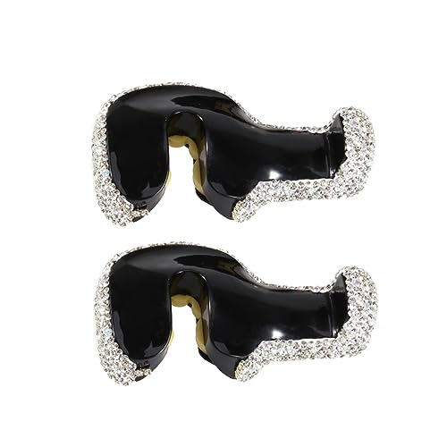 SOESFOUFU 2pcs Car Seat Hooks for Headrest Storage Bag Hooks Diamond Seat Back Hangers Auto Storage Holder Car Supplies Random Color
