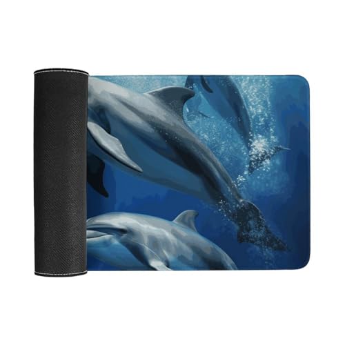 Tapis de souris de jeu dauphin grand format avec impression HD