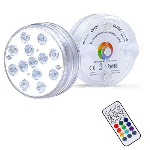 Bigzom Iluminación para piscinas y estanques, iluminación para piscinas, iluminación para bañeras, iluminación LED para buceo, iluminación para jardines de acuarios, jacuzzi, estanque (2 piezas) Cover