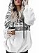 kenoce Femme Sweat de Noël Poilu à Capuche Pull Hoodie Sweat Shirt Noel Grande Taille Top à Manche Longue Col Rond Casual Hiver S-XXL A-Noël Gris M