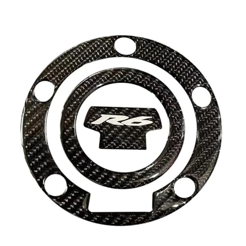 Autocollant bouchon réservoir Yamaha R6 anti-rayure de clés en fibre de carbone