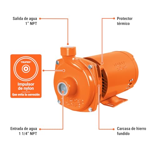 Bomba de agua de 1 caballo de fuerza 15 bomba de agua de 1 caballo de fuerza precio marca Truper Expert (3)