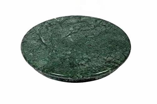 MAYARA 10 Inch Indian Green Marble Chakla or Granite Roti Maker | Rolling Pin Board | Roti Maker | Chapati Maker | papad chakla for Home & Kitchen | Full Finished Marble Chakla Kitchen Utensil