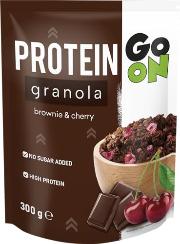 Go On Nutrition - Granola Proteica (300 G) - Cereales - Cereales gourmet - Brownie de cereza