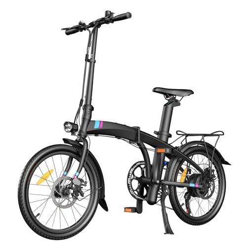 Bicicletas Eléctricas,Bicicleta Eléctrica Portátil, con Batería Extraíble De 36 V, 7 Velocidades, 3 Modos De Conducción, Motor Sin Escobillas De 250 W, para Adultos Y Adolescentes 70KM