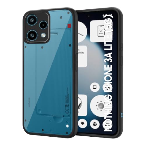 Image of CEDO Backcover for Nothing Phone 3a Lite (5G) | Camera Protection Bump Shockproof Edge | Ultra Hybrid Transparent Acrylic Clear TPU+PC Hard Backcase Cover (Black)
