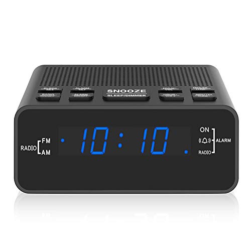 Alarm Clock Radio, Digital Alarm Clock with AM/FM Radio for Bedrooms