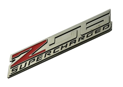 Image of 2Pcs New Z06 Blown Supercharged Engine Emblems 3D Badges Nameplate Compatible with Chevy Corvette (Coppery)