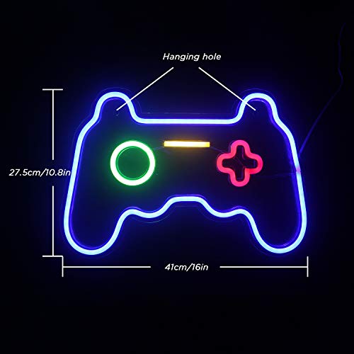 Image of ineonlife LED Gamer Neon Sign Gaming Room Neon Signs for Game Room Wall Decor Boys Teen Bedroom Decorations Accessories and Decor Bar Party Man Cave Birthday Gifts for Teens