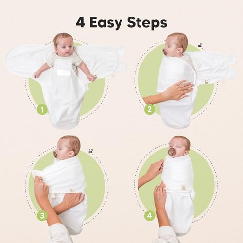 Image of Baby Swaddle Sleep Sacks with Zipper - 3-Pack Swaddles for Newborns 0-3 Months, Infant, Baby Girls, Boys, Soft & Durable Newborn Sleep Sack, Easy Diaper Change Swaddling Blanket (Beach Day, OS)