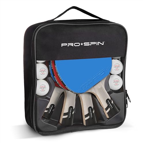 Image of PRO-SPIN Ping Pong Paddles - ITTF Approved Professional Table Tennis Rackets with Carbon Fiber for Superior Control | 7-Ply Blade, Premium Rubber, 2.0mm Sponge