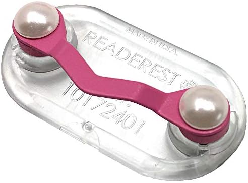 Readerest Magnetic Eyeglass Holder, Name tag, Badge Holder, Unisex, Made in USA (Pink with Pearls)