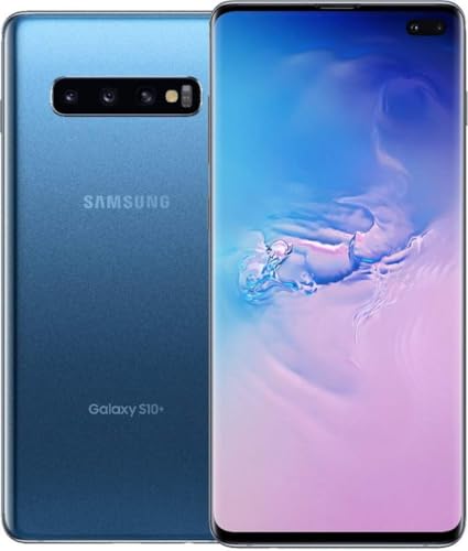 Samsung Galaxy S10+ Plus 128GB + 8GB RAM Prism Blue - Unlocked (Renewed)