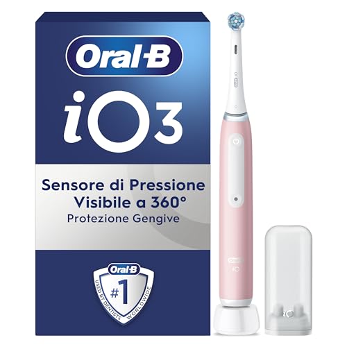 Oral-B Spazzolino Elettrico Ricaricabile iO 3N Rosa,1 Testina di Ricambio, 1 Spazzolino