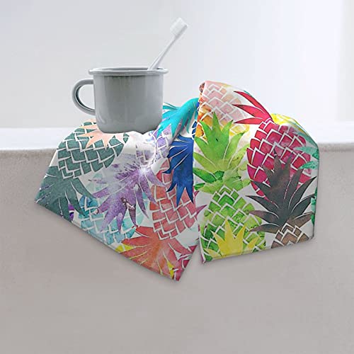 Xwqwer Hawaiian Tropical Pineapple Hand Towels Ultra Soft Highly Absorbent Bathroom Towel， Multipurpose Kitchen Dish Guest Towel For Gym, Hotel, Spa And Home Decor(27.5 X 12 In) #TOP5