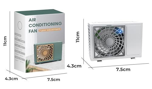 Image of Spiaty Air Conditioner USB Rechargeable Handheld Mini Fan Outdoor Portable Small Electric Fan, White