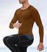 SPVISE Brown Long Sleeve Compression Shirt Men Cool Dry Workout Shirts Running Gym T-Shirt Thermal Tops Athletic Base Layer