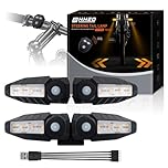 NHHEO Bike Indicator Light with Ultra-Bright Turn Signal Projection, 5 Modes-Wireless Horn Alarm Cycle Indicators Lights 30 LED IPX4 Waterproof USB Rechargeable Rear and Front Bicycle Tail Light(4Pcs)