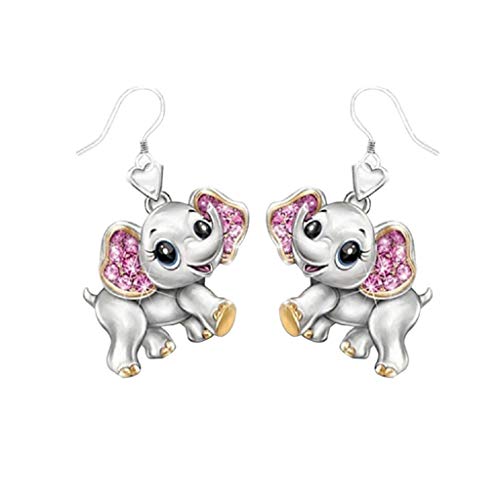 2020 Fashion Cute Baby Elephant Earrings with Letter Printed- Never Forget That I