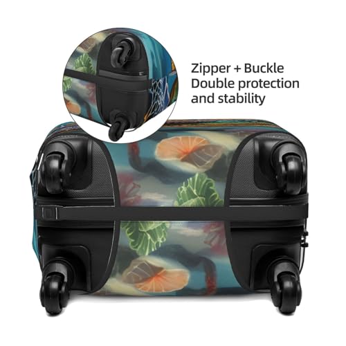 Sea Turtle Print Elastic Washable Baggage Protector Universal Suitcase Cover Travel Luggage Cover4