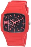 Diesel Men's DZ1351 Bright Red Color Domination Analog Black Dial Watch