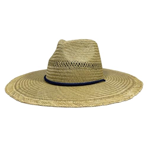 つば広麦わら帽子