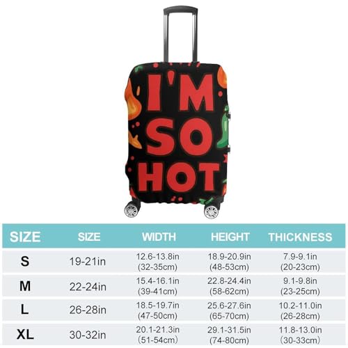 Chili Pepper I'm So Hot Luggage Covers Washable Travel Suitcase Cover Elastic Baggage Protector2