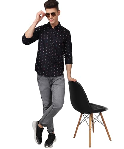 Image of Fashionable Trybuy Premium Printed Cotton Casual Shirt for Men