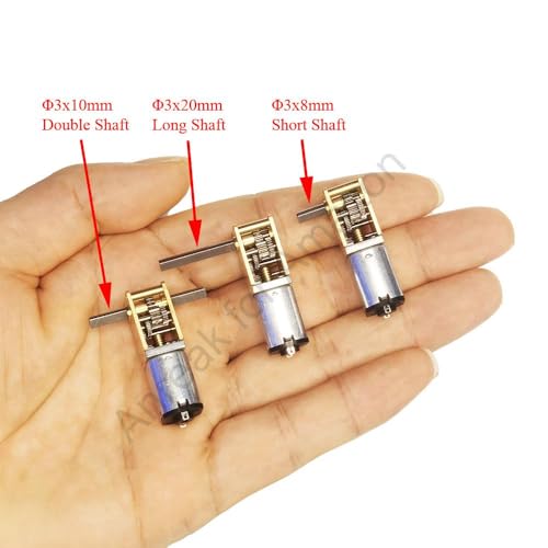 Image of 2Pcs DC 12V 16RPM Φ3x20mm Long Shaft GW1812 N20 Small Worm Gear Motor 3-12V 4-381RPM High Torque Reduction Drive (12-16)