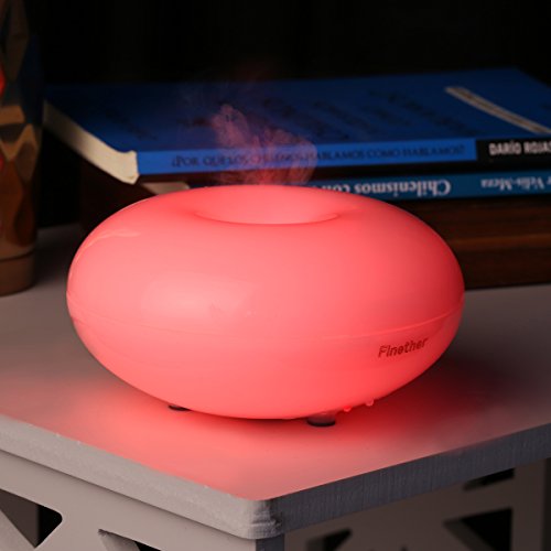 Ultraschall Luftbefeuchter Duftzerstäuber Duft/ Aroma Diffuser mit 6 LED Farbwechsel Ätherische Öle Aromatherapy Diffusor Vernebler Raumbefeuchter Raumluftbefeuchter Luftbefeuchtungsgeräte 140ML-4