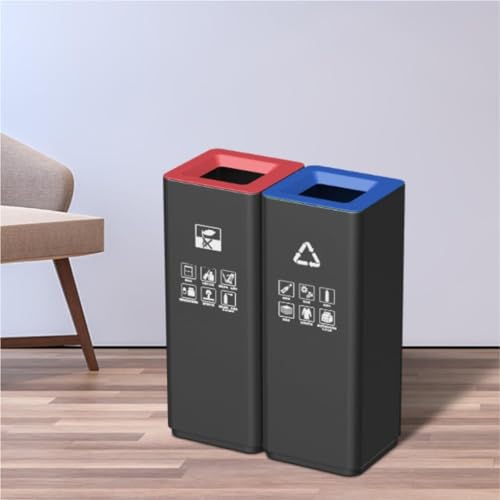 Mülleimer für den Außenbereich, Mülleimer für den Außenbereich, Mülleimer aus Edelstahl, gewerblicher Mülleimer für Büro, Flur, Büro, Abfalleimer für den Außenbereich, sparen Platz (B, 30 cm, X76 – Bild 6