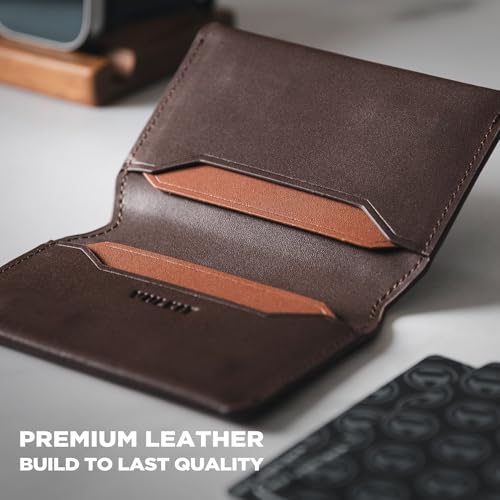 Image of VULKIT Slim Minimalist Card Holder RFID Blocking Leather Credit Card Holder Front Pocket Wallet Magnetic Closure