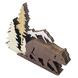 Décoration rustique ours : cet ours en bois est le cadeau idéal pour les amoureux des ours, les collectionneurs d'objets en bois, pour un anniversaire ou une fête. figurines d'animaux