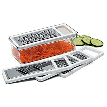 VICTORYTRENDZ Plastic Multipurpose Vegetable and Fruit Chopper Cutter Grater Slicer, Green