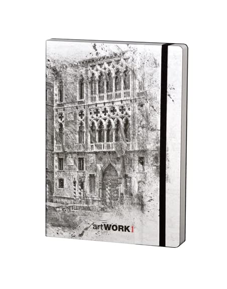 Home Supplies Direct Stifflex Hard Backed A5 Notebook Blank Paper Ark Work Sketchbook 15 x 21cm 192 Ivory Pages (Venice)