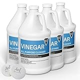 (4 Gallons) - Distilled White Cleaning Vinegar 6% Acidity - Multi-Purpose Household Surface Cleaner, Safe for Laundry