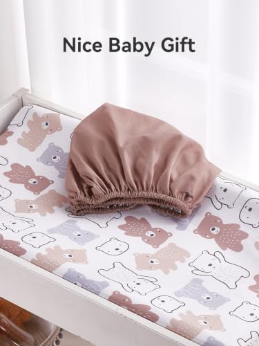 Image of TILLYOU Changing Pad Cover Set in Soft Jersey Material - Fits 32 inch /34''x16 Contoured Pad for Babies, Boonie Cubs