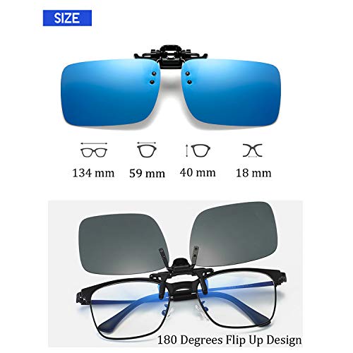 Polarized Clip-on Sunglasses 4 PACK Rimless Anti-Glare UV Protection For Prescription Glasses3