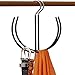 DOIOWN Belt Hangers Tie,Scarf,Shoes Non Slip Organizer Hangers Hook Rack (2 Pack-Black)