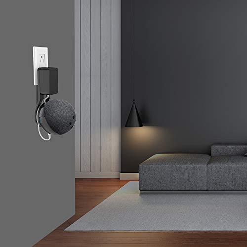 Cozycase Soporte sólo para Echo Dot (4.ª generación) - gestión de Cables incorporada sin Tornillos, Estuche Compacto en cocinas, baño y Dormitorio (1-Pack, Negro)