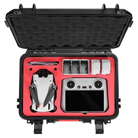 SKYREAT Mini 3 /Mini 3 Pro Case,Waterproof Carrying Case ABS Storage Bag Shockproof with Foam Insert for DJI Mini 3 Pro with DJI RC Controller Accessories,Anti-Crash with Full Protection Cover