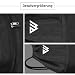 WESTWOOD FOX WFX Tasche mit Kordelzug, wasserdicht, Sport, Fitnessstudio, Rucksack für Damen und Herren, PE-Beutel, Außentasche, Reißverschluss, Schule, Strand, Urlaub, Schwimmen (Black)